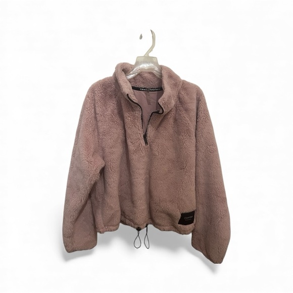 Calvin Klein Tops - Calvin Klein Pink Faux Fur pullover